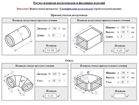 Использование геометрических формул для расчета площади сечения