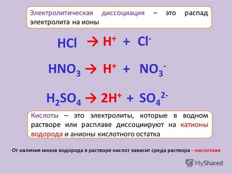 Определение диссоциации электролита