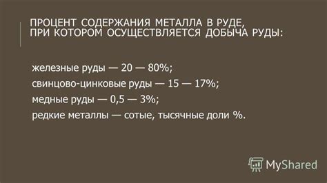 Определение массовой доли металла в руде