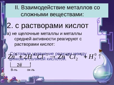 Основы химической реакции металлов с соляной кислотой