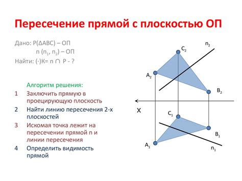 Аналитический подход к определению точки пересечения линий в геометрической фигуре