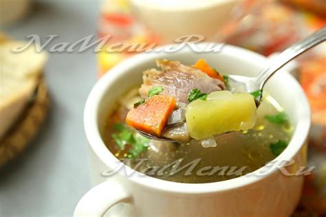 Ароматный куриный суп с картофелем и грибами
