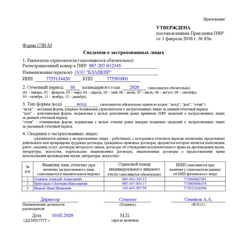 Важность справки СЗВ-М