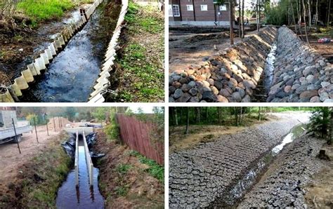 Виды отводов воды на участке с использованием дренажной канавы