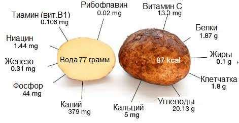 Витамины и минералы в картошке