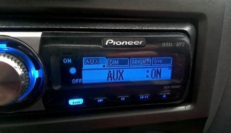 Включение режима AUX на магнитоле Pioneer