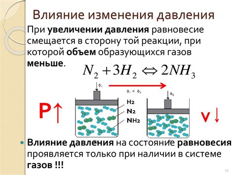 Влияние давления на скорость переноса