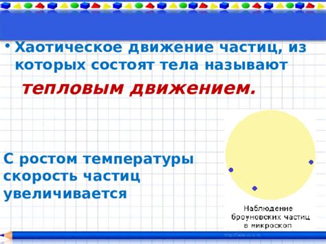 Влияние температуры на движение частиц