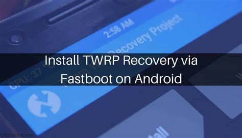 Восстановление с помощью TWRP