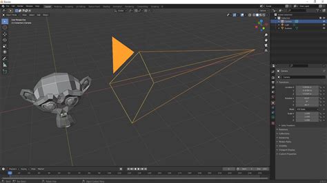 Выбор типа камеры в Blender