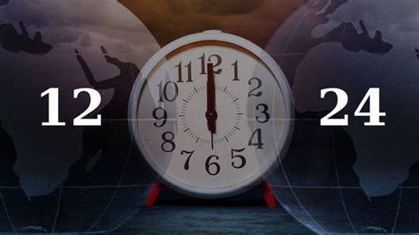 Выбор формата времени: 12 или 24 часа