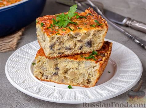 Грибная запеканка с сметаной и сыром