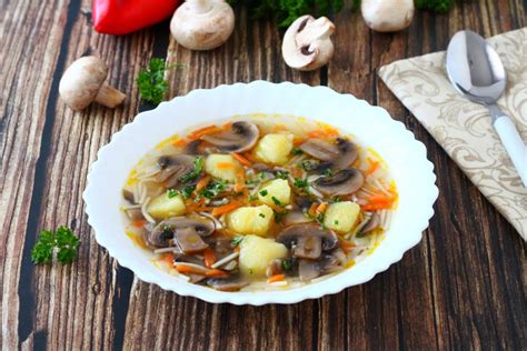 Грибной суп с добавлением картофеля