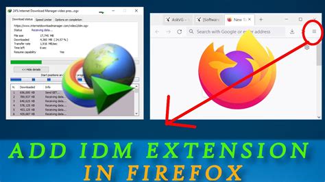 Добавление IDM в Firefox