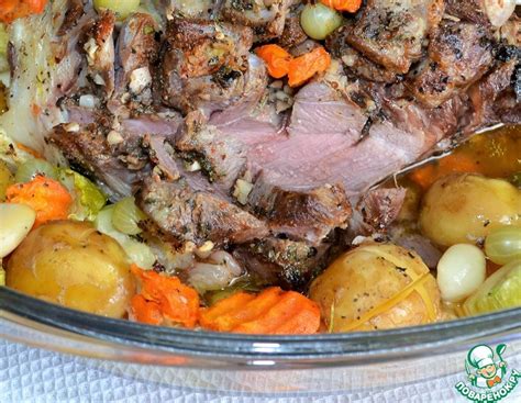 Жареная баранина с овощами