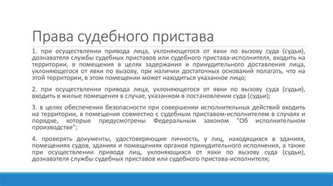 Законные права и обязанности судебных исполнителей