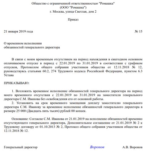 Законодательство и оплата отпуска генерального директора