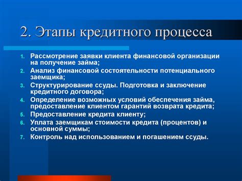 Изучение возможности получения кредитного отпуска