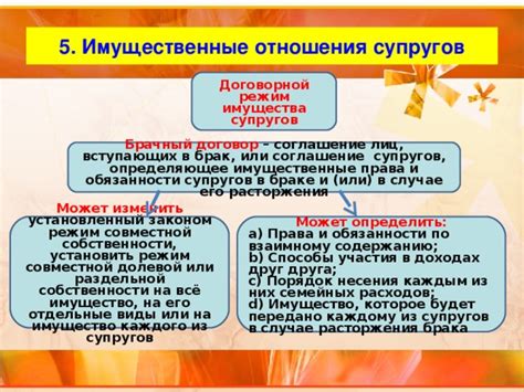 Имущество супругов и его влияние на разделение