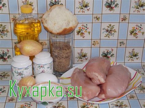 Ингредиенты для куриных котлет: