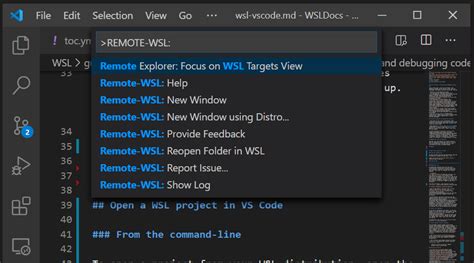 Интеграция WSL с VS Code
