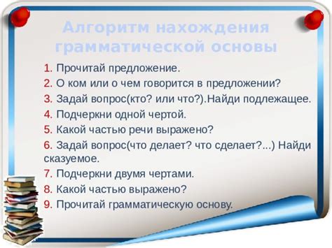 Исследование грамматической основы