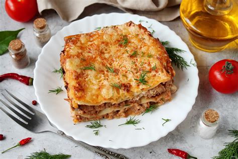Лазанья с грибами и рожками
