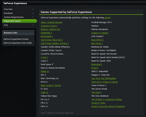 Максимальная эффективность: быстрый доступ к GeForce Experience через сочетания клавиш