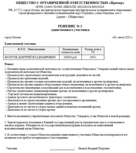 Необходимые документы для смены видов деятельности