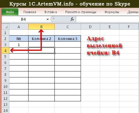 Несмежные ячейки на листе