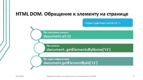Обращение к элементу input
