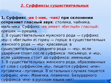 Общая характеристика суффикса "ее" в русском языке