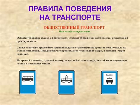 Общественный транспорт и правила поведения