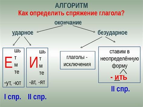 Определение спряжения глагола: пошаговая инструкция