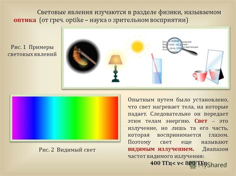 Оптика: явления света и средства его изучения