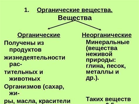 Органические и неорганические соединения: общие черты и различия