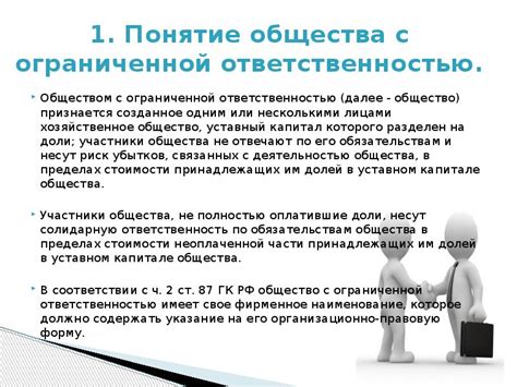 Основная деятельность и возможности общества с ограниченной ответственностью