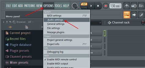 Основные принципы настройки звукового воспроизведения в FL Studio