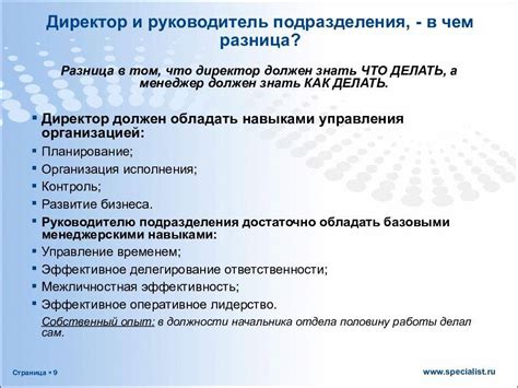 Основные различия между генеральным директором и директором