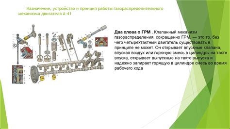 Основные этапы обработки и улучшения новой системы газораспределительного механизма