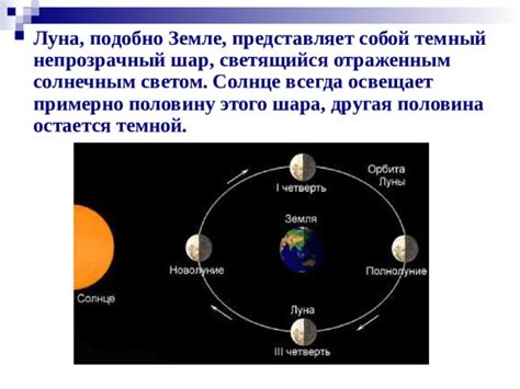 Отличия между светом Луны и светом Солнца