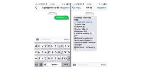 Перевод денег через USSD-запрос