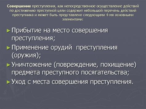 Перечень действий, квалифицируемых как преступления
