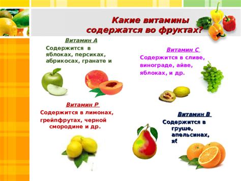 Питательные вещества в лимонах, апельсинах и грейпфрутах