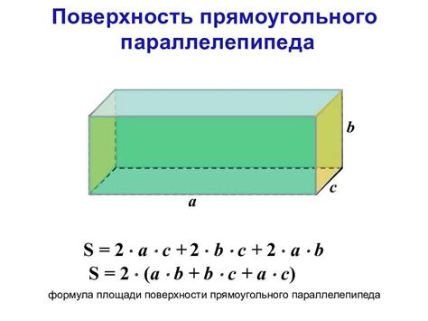 Площадь прямоугольного параллелепипеда: базовые принципы расчета