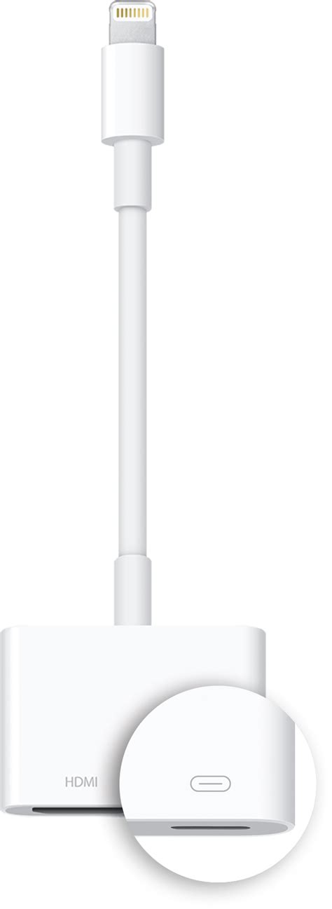 Подключение iPhone к адаптеру Lightning-HDMI