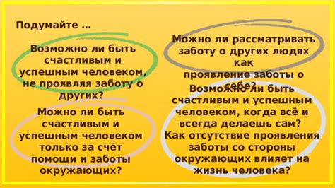 Подумайте о влиянии на окружающих
