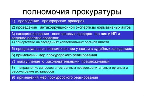 Полномочия прокуратуры
