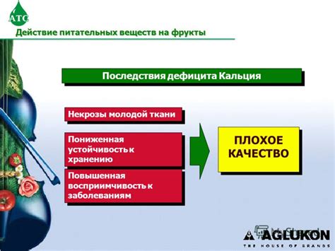 Последствия дефицита РСК для питательных связей