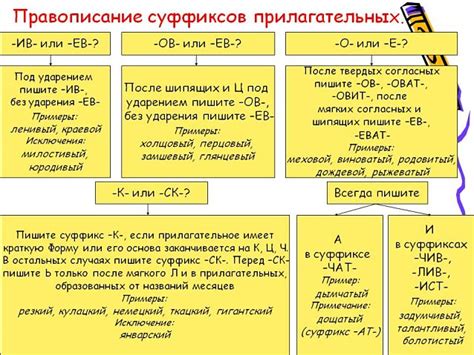 Правила образования прилагательных с суффиксом "енн"